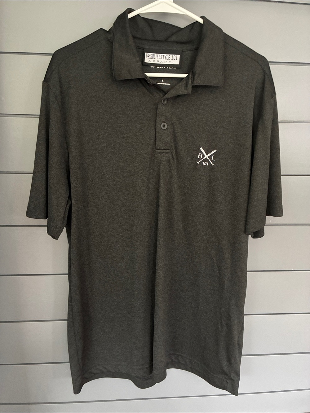 BSBL Lifestyle 101 Baseball Lifestyle Polo Shirt Size Large